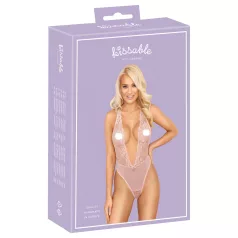   Kissable - дамско боди от дантела - розово