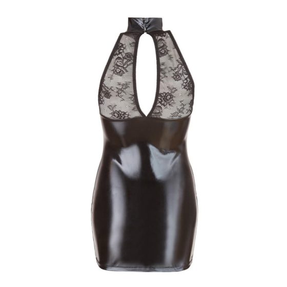 Cottelli - дантелена мини рокля с лъскаво деколте (черна)