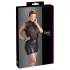 Cottelli Plus Size - еротична рокля - лъскав шифон - черна