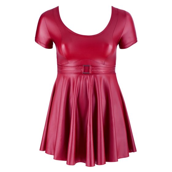 Cottelli Plus Size - Мини рокля с а-образна линия (бордо)