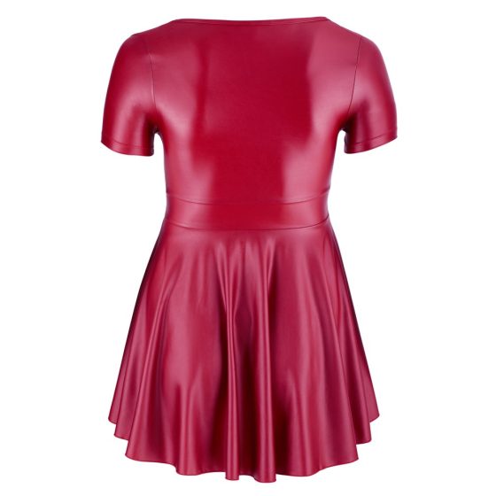 Cottelli Plus Size - Мини рокля с а-образна линия (бордо) - 2XL