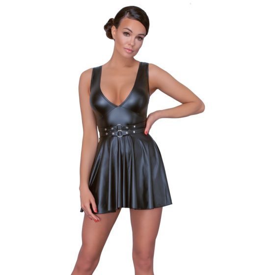 Cottelli - плисирана рокля с колан (черна) - L