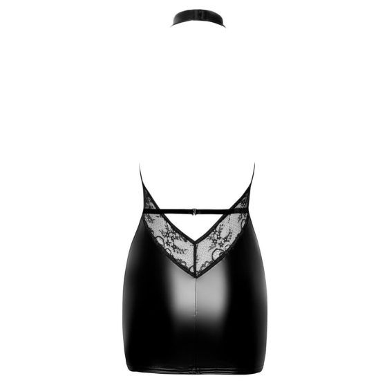 Noir - мини рокля с каишка на врата (черна)