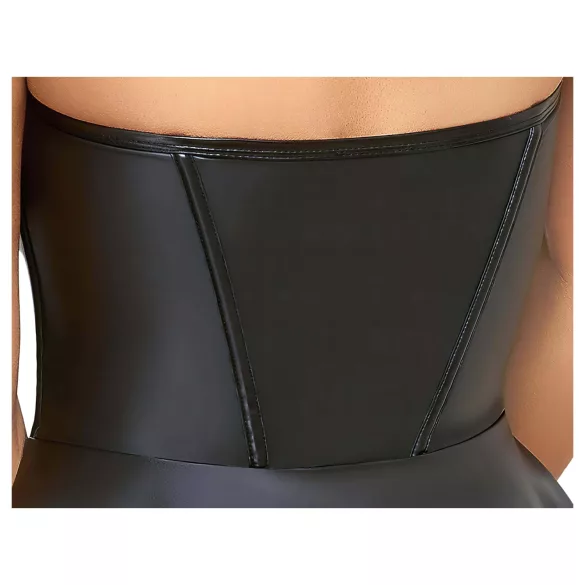 Cottelli - лъскава мини рокля с плисирана пола - черна - L