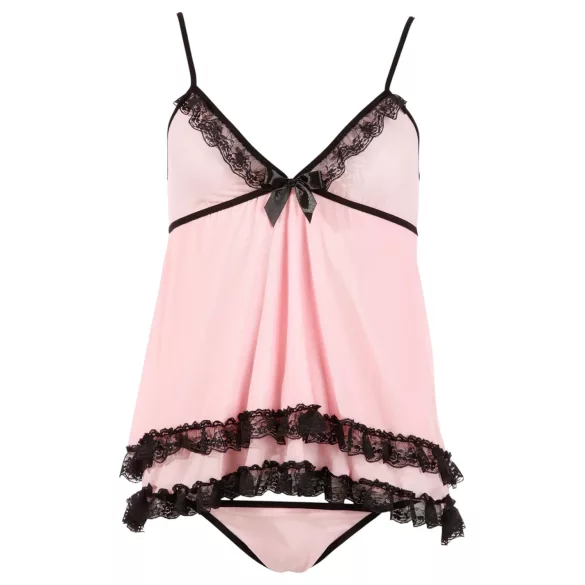 Cottelli - дамски babydoll - къдрава пола - черна