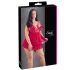 Cottelli Plus Size - секси бебидол с дантела - червен - голям размер - 2XL