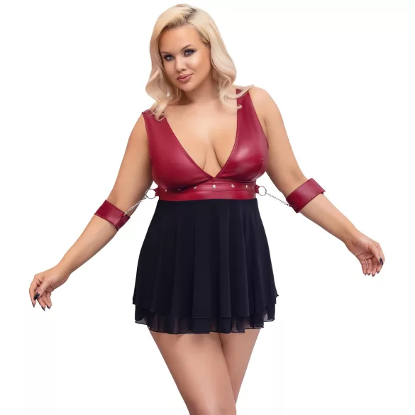 Cottelli Bondage Plus Size - бебидол (червен)