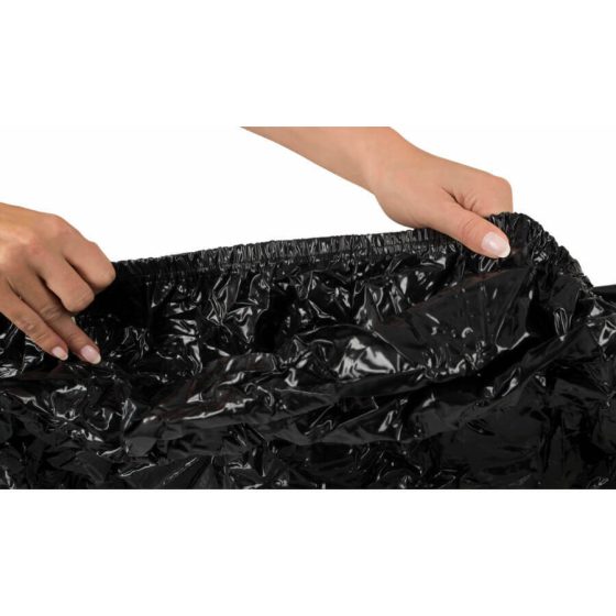 Гланциран гумиран лист - черен (160 x 200 cm)