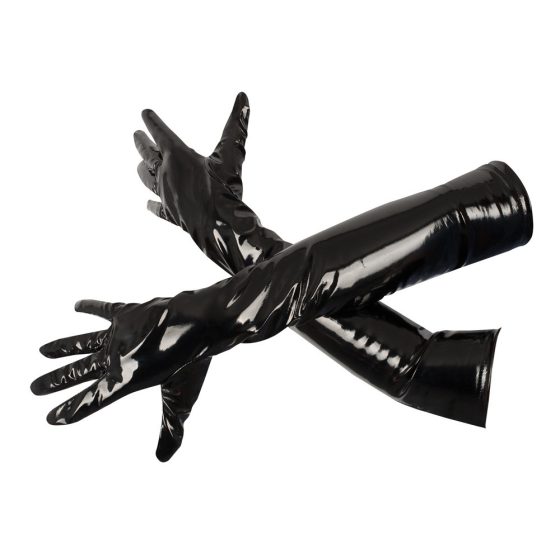 Black Level - гланцови лакови ръкавици (черни)