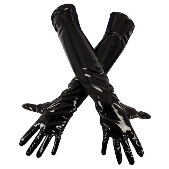 Black Level - гланцови лакови ръкавици (черни) - M