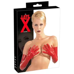   LATEX - дълги унисекс ръкавици - червени - латекс - M
