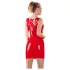 Latex X безръкавна латекс мини рокля (червена) - 2XL