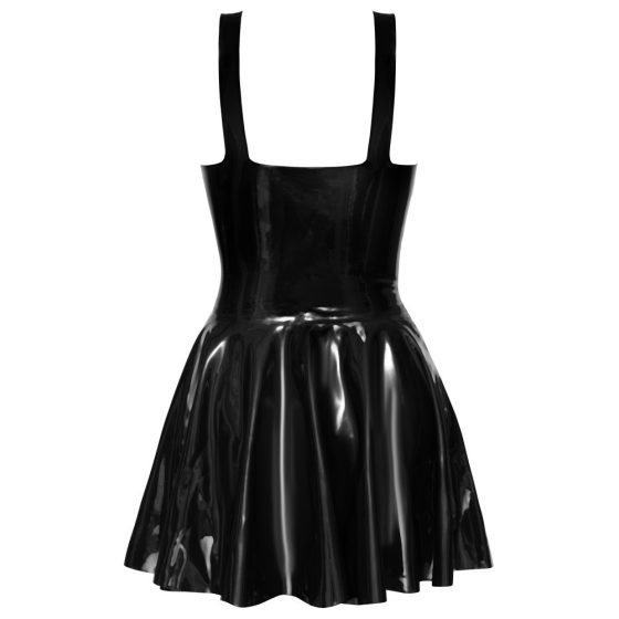 LATEX - мини рокля с къдрава пола (черна)
