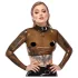 Latex X прозрачна латексова горна част (прозрачна-черна)