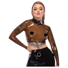   Latex X прозрачна латексова горна част (прозрачна-черна) - L