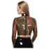 Latex X прозрачна латексова горна част (прозрачна-черна) - L