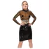 Latex X прозрачна латексова горна част (прозрачна-черна) - L