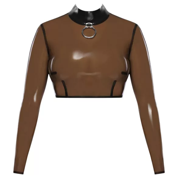 Latex X прозрачна латексова горна част (прозрачна-черна) - L