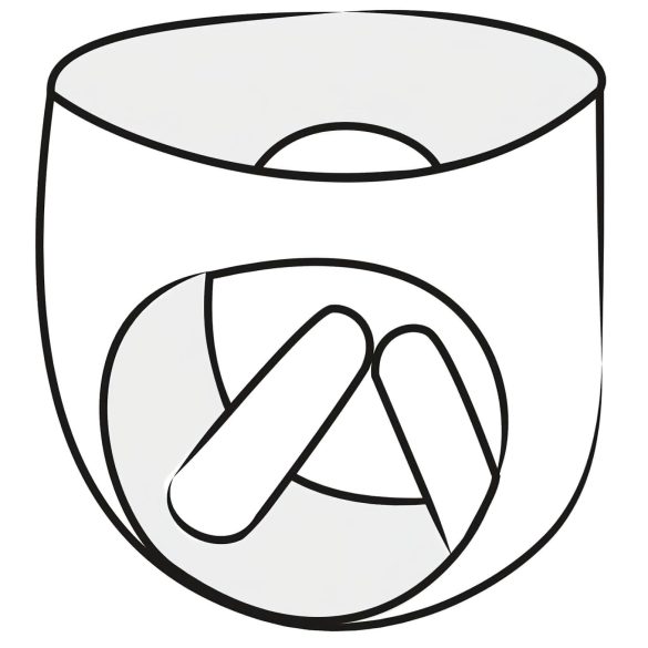 LATEX - дамски бикини с 2 надуваеми вътрешни дилда - черни