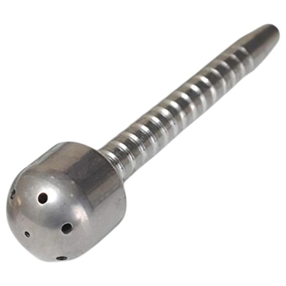 ShowerPlug - перфориран дилатор за мъже - 6,5см (сребрист)