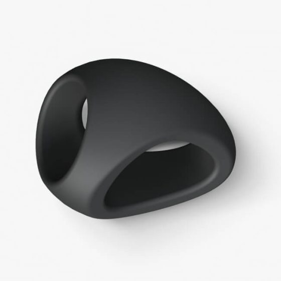 Love to Love Flux - силиконов пенис пръстен (черен)