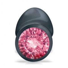   Dorcel Geisha Plug Ruby L - розово анално дилдо с камъни (черно)