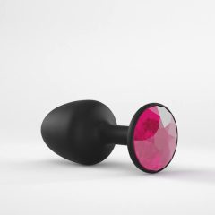   Dorcel Geisha Plug Ruby L - розово анално дилдо с камъни (черно)