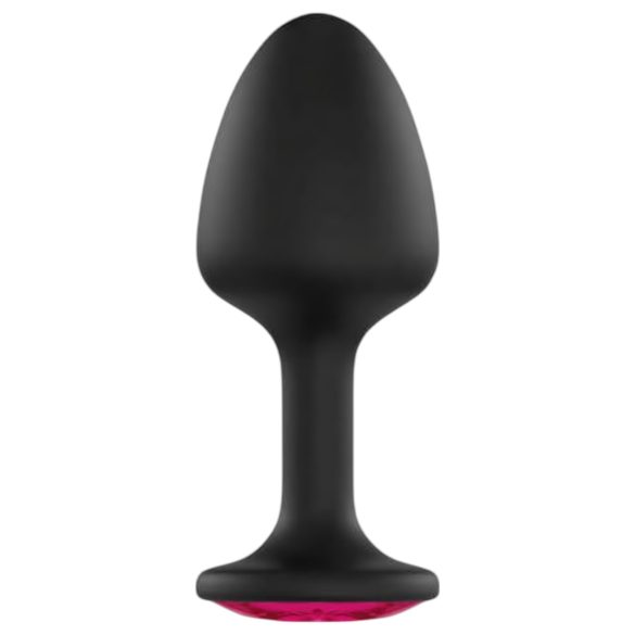 Dorcel Geisha Plug Ruby XL - анален плъг с розов камък (черен)