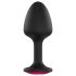 Dorcel Geisha Plug Ruby XL - анален плъг с розов камък (черен)