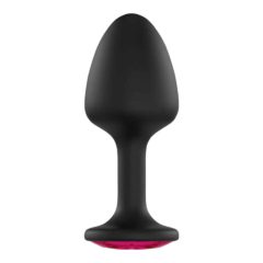   Dorcel Geisha Plug Ruby XL - розово анално дилдо с камъни (черно)
