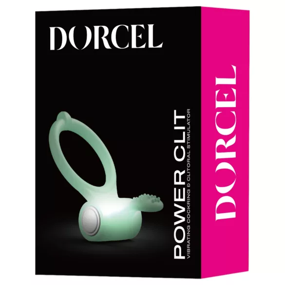 Dorcel - светещ вибриращ пенис ринг - бял