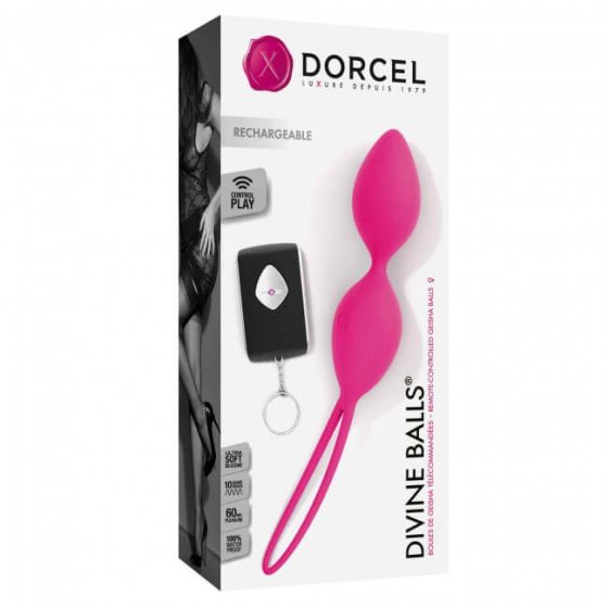 Dorcel Divine Balls - безжична, радиоуправляема, вибрираща топка за гейши (розова)