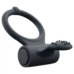   Dorcel Power Clit Plus - акумулаторен вибриращ пенис ринг (черен)