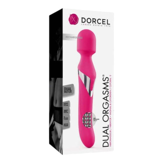 Dorcel Dual Orgasms - презареждаем масажиращ вибратор 2в1 (розов)