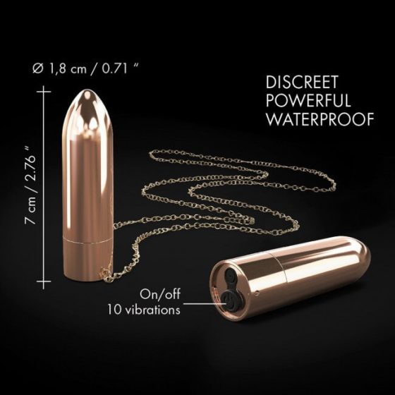 Dorcel - акумулаторна, водоустойчива вибрационна огърлица (розово злато)