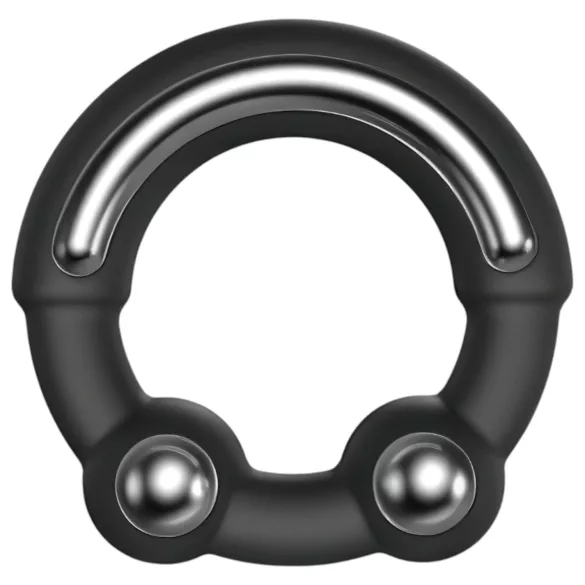 Dorcel - пенис пръстен с метална вложка - черен