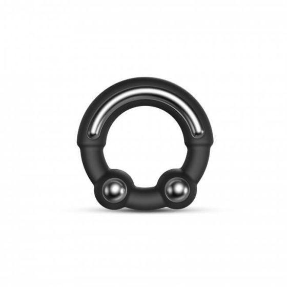 Dorcel Stronger Ring - пенис пръстен с метална вложка (черен)