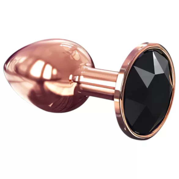 Dorcel Diamond Plug S - алуминиева анална тапа - малка (розово злато)