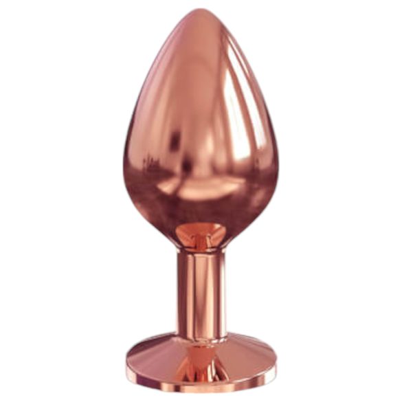Алуминиево анално бижу Dorcel Diamond Plug M (розово злато)