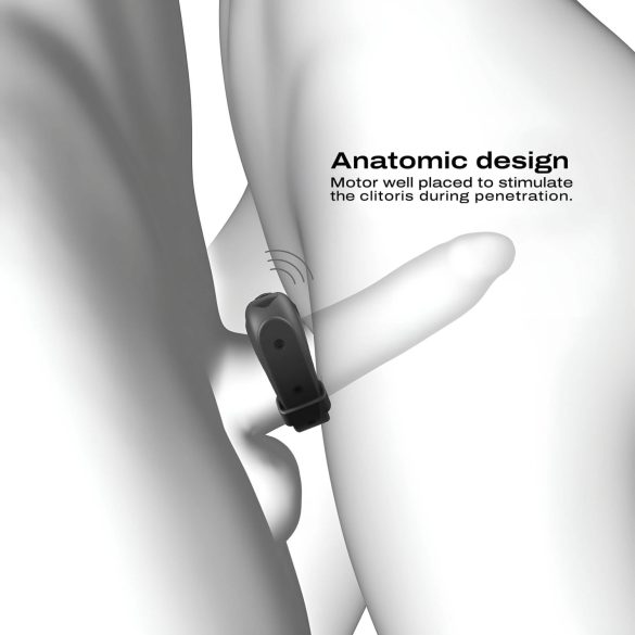 Dorcel - вибрационен, регулируем пенис ринг (черен)