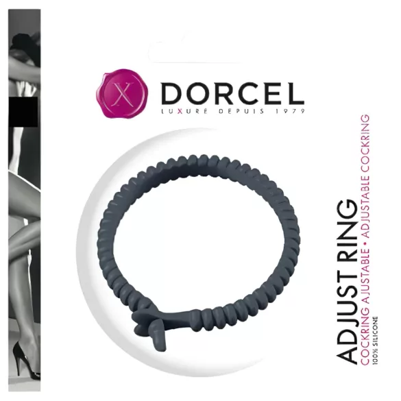 Dorcel - регулируем силиконов пенис пръстен - сив