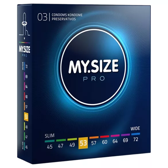 My.Size PRO - презерватив със специален размер - 53 mm (3 бр.)