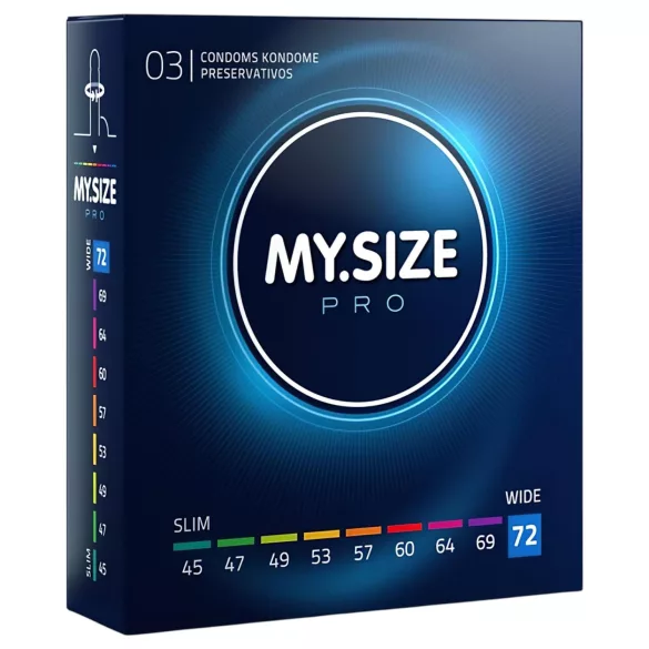 My.Size PRO - презерватив с персонализиран размер - 72 mm (3 бр.)