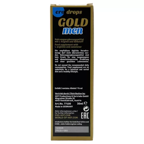 HOT ero Gold Men Spanish Fly - възбуждащи капки за мъже (30 ml)