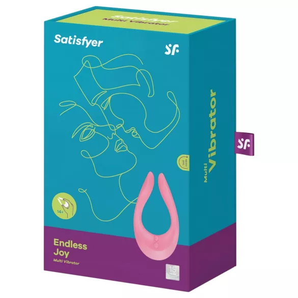 Satisfyer Endless Joy - вибратор за двойки с акумулатор - розов