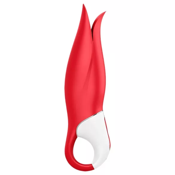 Satisfyer Power Flower - вибратор с акумулатор, водоустойчив - червен