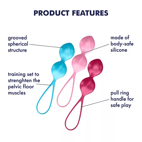 Satisfyer V Balls - гейша топчета комплект с 3 броя