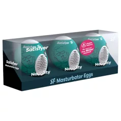   Satisfyer Egg Naughty - комплект яйцевидни мастурбатори 3 броя
