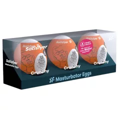   Satisfyer Egg Crunchy - комплект мастурбатори яйце (3 броя)