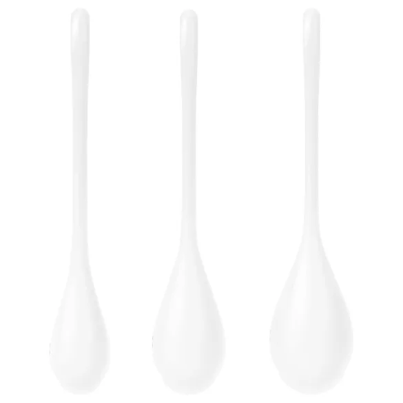 Satisfyer Yoni Power 1 - комплект вагинални топчета гейша - бял - 3 броя